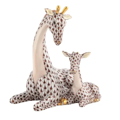 Mother And Baby Giraffe Chocolate 4.25 in L X 3.2 in W X 5 in H