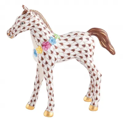 Foal With Flowers Chocolate 3.5 in L X 1.25 in W X 3.5 in H