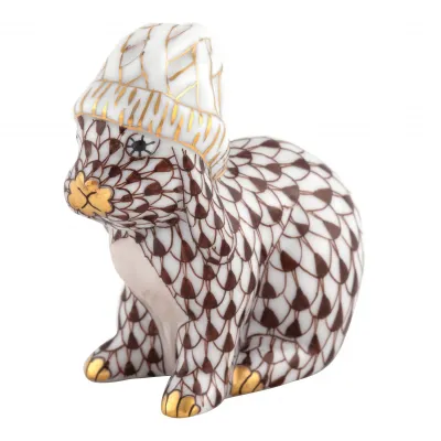 Bunny With Winter Hat Chocolate 2 in L X 1 in W X 2 in H