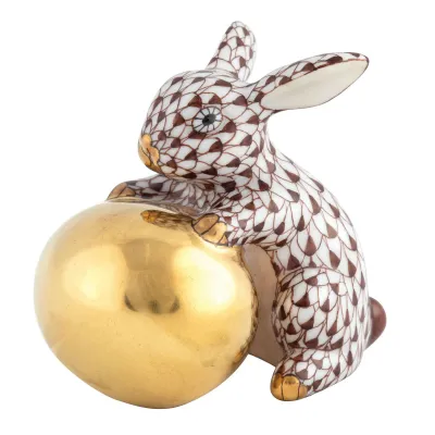 Bunny With Egg Chocolate 2.5 in L X 1.75 in W X 2.25 in H