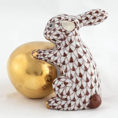 Bunny With Egg Chocolate 2.5 in L X 1.75 in W X 2.25 in H