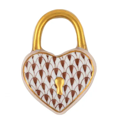 Heart Lock Chocolate 1.25 in L X 1.75 in W X 0.25 in H