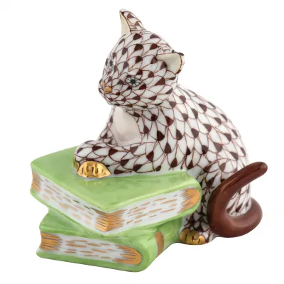 Cat On Books Chocolate