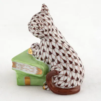 Cat On Books Chocolate