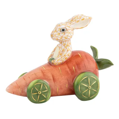 Carrot Car Bunny Butterscotch 3.5 in L X 2 in W X 2.5 in H