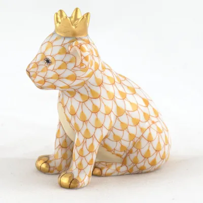 Lion Cub With Crown Butterscotch 2 in L X 1.25 in W X 2 in H