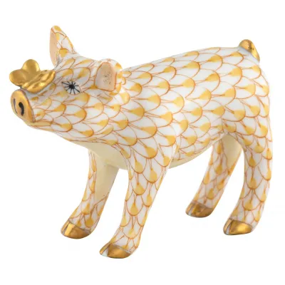 Pig With Butterfly Butterscotch 2.5 in L X 1 in W X 2 in H