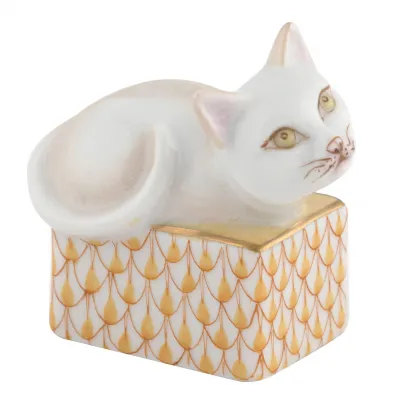 Cat in Box Butterscotch 2.25in L X 1.25in W X 2in H