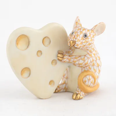 Mouse with Heart Cheese Butterscotch