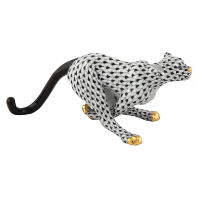 Small Cheetah Black 7.5 in L X 3 in W X 3 in H
