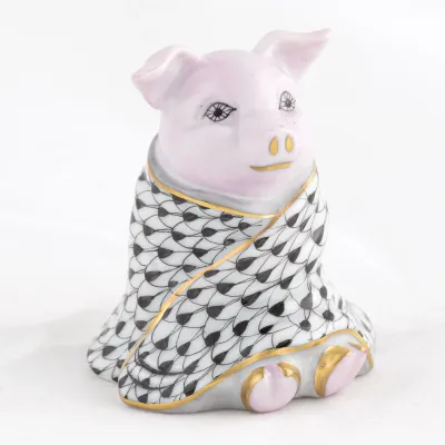 Pig in A Blanket Black 2.25 in L X 2 in W X 2.25 in H