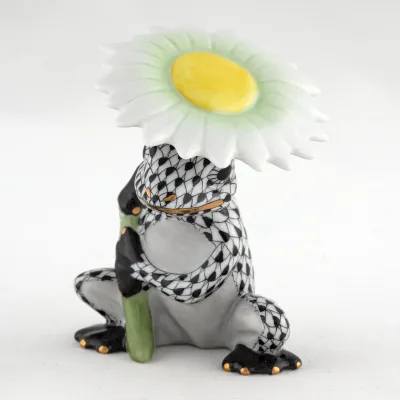 Flower Frog Black 2.75 in L X 2.25 in W X 3.25 in H