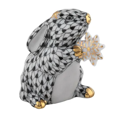 Snowflake Bunny Black