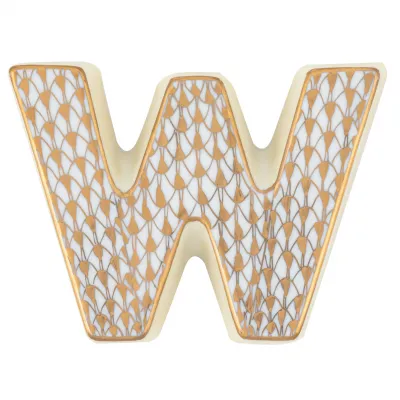Letter W Gold