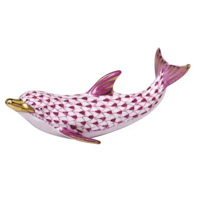 Playful Dolphin Raspberry 4 in L X 1.5 in H