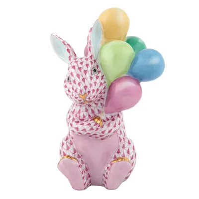 Balloon Bunny Raspberry 2.25 in L X 3 in W X 4.5 in H