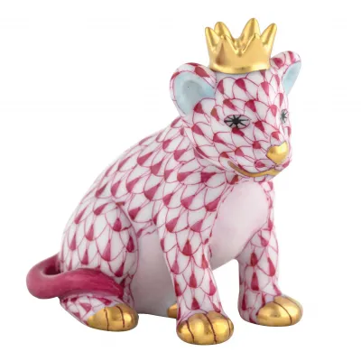 Lion Cub with Crown Raspberry