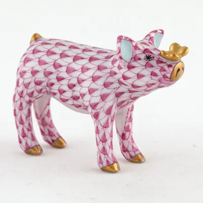Pig With Butterfly Raspberry 2.5 in L X 1 in W X 2 in H