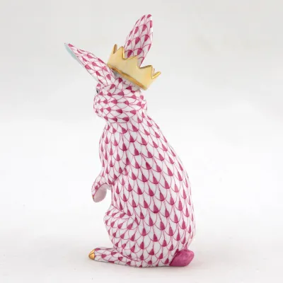 Bunny With Crown Raspberry 2.25 in L X 2.25 in W X 5 in H
