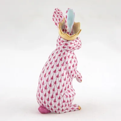 Bunny With Crown Raspberry 2.25 in L X 2.25 in W X 5 in H