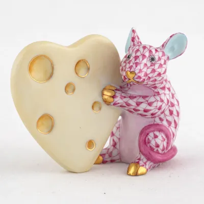 Mouse with Heart Cheese Raspberry