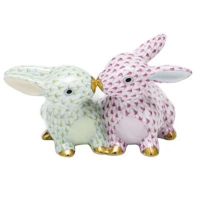 Kissing Bunnies Raspberry/Key Lime 4.25 in L X 2.25 in H