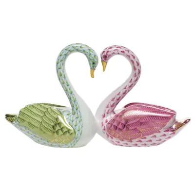 Kissing Swans Raspberry-Keylime 6.5 In L X 3.5 In H