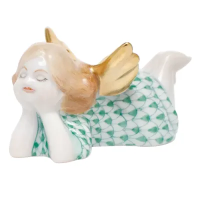 Tranquility Lying Angel Green 2.25 in L X 1.5 in H