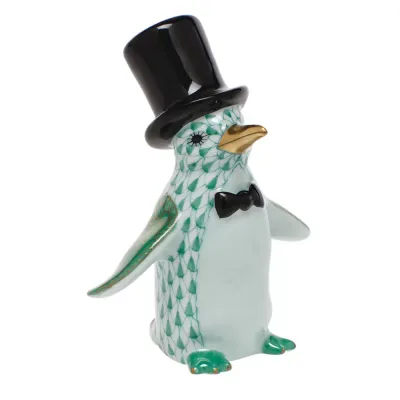 Tuxedo Penguin Green 1.75 in L X 3 in H