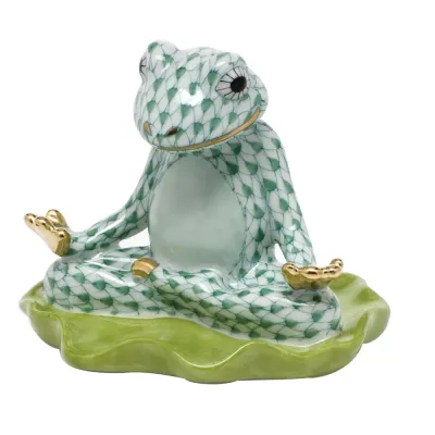 Yoga Frog Green 2.5 in L X 2.25 in H