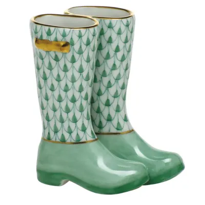 Pair Of Rain Boots Green 2.25 in L X 2.5 in H