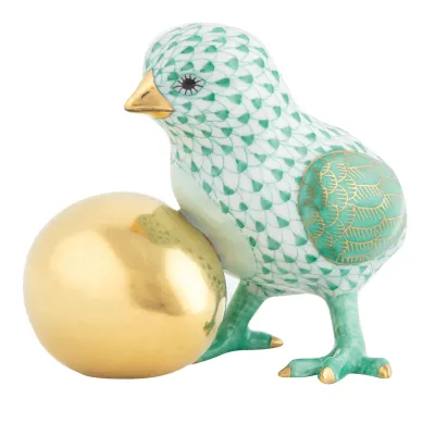 Baby Chick With Egg Green 3.5 in L X 2.5 in W X 2.75 in H