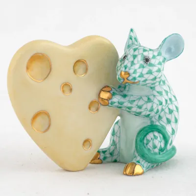 Mouse with Heart Cheese Green