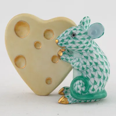 Mouse with Heart Cheese Green