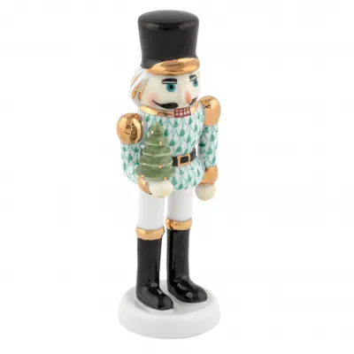 Nutcracker with Christmas Tree Green