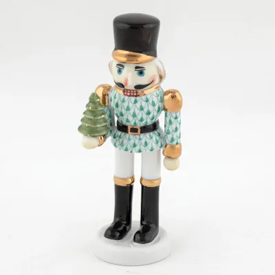 Nutcracker with Christmas Tree Green