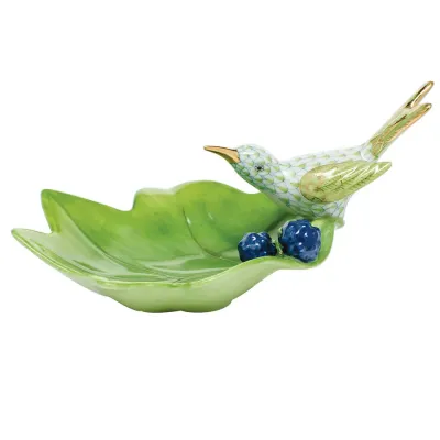 Hummingbird On Leaf Key Lime 5.75 in L X 2.5 in H
