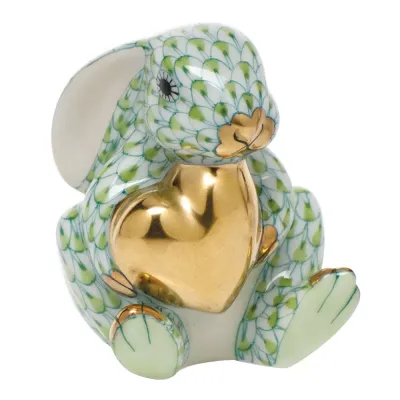 Bunny With Heart Keylime 1.5 In L X 2 In H