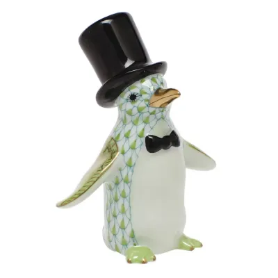 Tuxedo Penguin Key Lime 1.75 in L X 3 in H