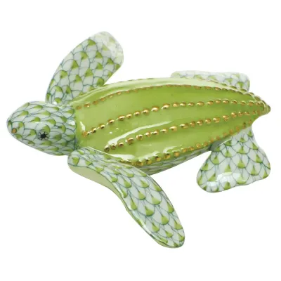 Young Leatherback Turtle Key Lime 3.75 in L X 0.75 in H
