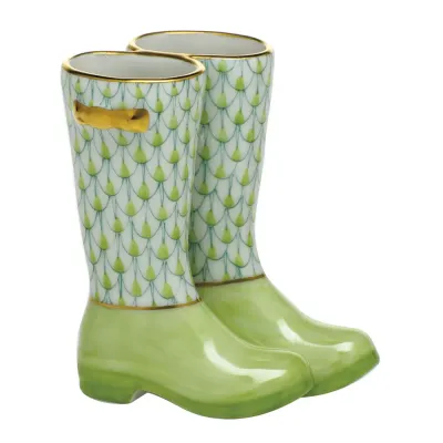 Pair Of Rain Boots Key Lime 2.25 in L X 2.5 in H