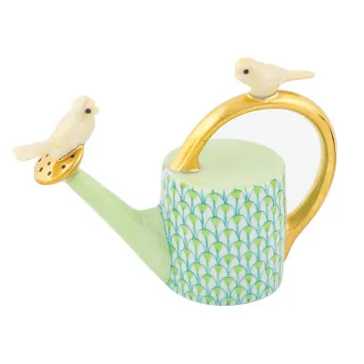Watering Can With Birds Key Lime 3.25 in L X 1.25 in W X 2.5 in H