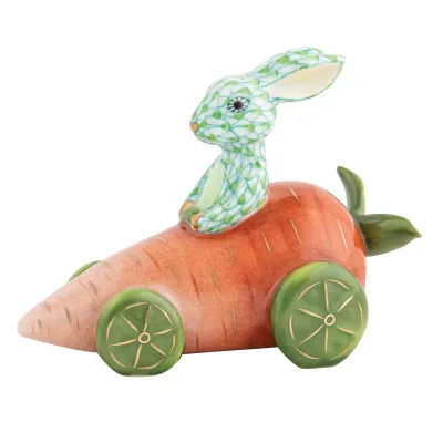 Carrot Car Bunny Key Lime 3.5 in L X 2 in W X 2.5 in H
