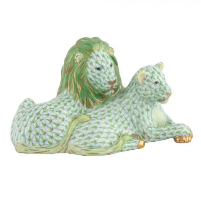 Lion And Lioness Key Lime 5.25 in L X 6.25 in W X 3.25 in H
