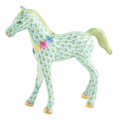 Foal With Flowers Key Lime 3.5 in L X 1.25 in W X 3.5 in H