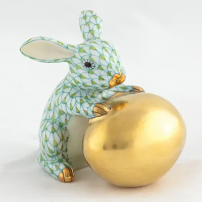 Bunny With Egg Key Lime 2.5 in L X 1.75 in W X 2.25 in H