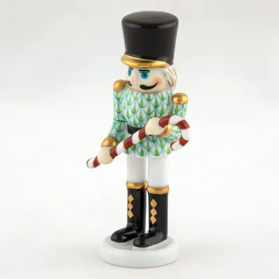 Small Nutcracker W/Candy Cane Key Lime 2.25 in L X 1.25 in W X 4.25 in H