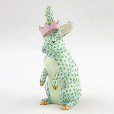 Bunny With Crown Key Lime 2.25 in L X 2.25 in W X 5 in H