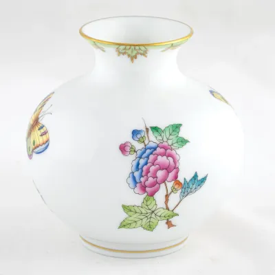 Queen Victoria Multicolor Round Vase 4.5 in H X 4.5 in D