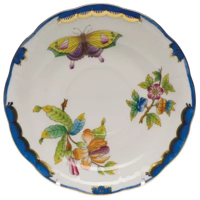 Queen Victoria Multicolor Tea Saucer